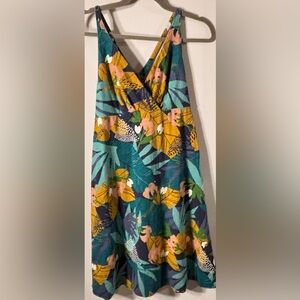 Patagonia Amber Dawn Tropical Floral Dress Organic Cotton Medium